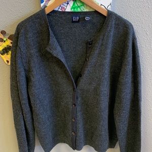 The Gap. charcoal grey Wool Cardigan XL